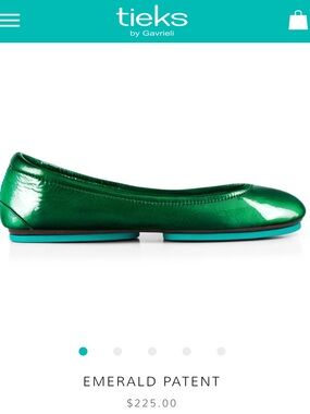 New in Box Emerald Patent Ballet Flat - Tieks by Gavrieli